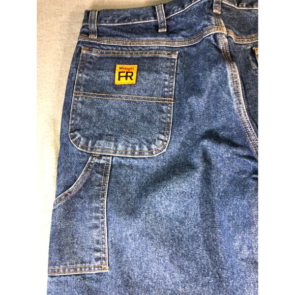 Wrangler Riggs Workwear FR Cat2 2112 Carpenter 40X30 Men’s Y2K Blue Denim Jeans - Picture 8 of 8